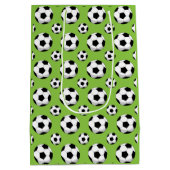 Cartoon Voetbal Patroon Medium Cadeauzakje (Achterkant)
