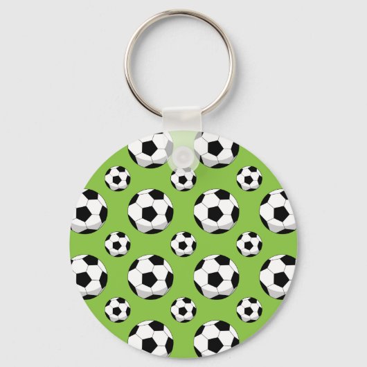 Cartoon Voetbal Patroon Sleutelhanger (Voorkant)
