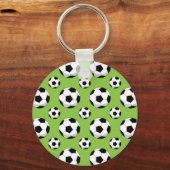Cartoon Voetbal Patroon Sleutelhanger (Voorkant)