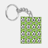 Cartoon Voetbal Patroon Sleutelhanger (Voorkant Links)