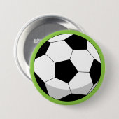 Cartoon Voetbal Ronde Button 7,6 Cm (Voorkant /achterkant)