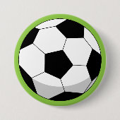 Cartoon Voetbal Ronde Button 7,6 Cm (Voorkant)