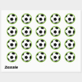 Cartoon Voetbal Ronde Sticker (Vel)