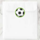 Cartoon Voetbal Ronde Sticker (Tas)