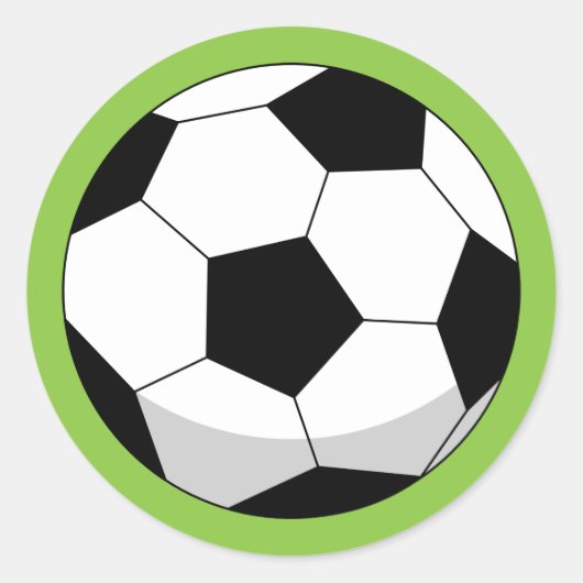 Cartoon Voetbal Ronde Sticker (Voorkant)