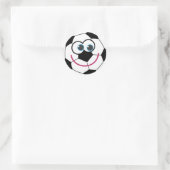 Cartoon Voetbal Ronde Sticker (Tas)