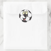 cartoon voetbal ronde sticker (Tas)