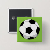 Cartoon Voetbal Vierkante Button 5,1 Cm (Voorkant /achterkant)