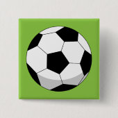 Cartoon Voetbal Vierkante Button 5,1 Cm (Voorkant)