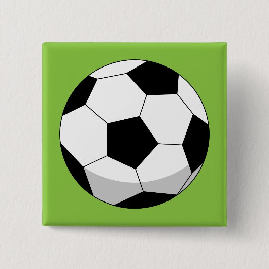 Cartoon Voetbal Vierkante Button 5,1 Cm (Voorkant)