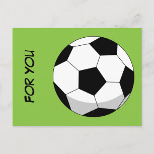 Cartoon Voetbal   Voeg Je Naam of Tekst Toe   Briefkaart