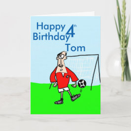 Cartoon voetballer op het veld met achterliggende  kaart