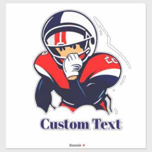 Cartoon Voetbalspeler Sticker