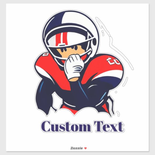 Cartoon Voetbalspeler Sticker (Vel)