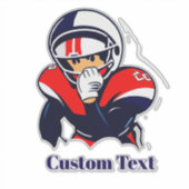 Cartoon Voetbalspeler Sticker (Voorkant)