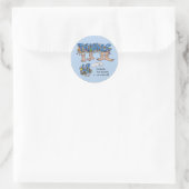 Cartoon Voeten Dank u aangepaste Stickers (Tas)