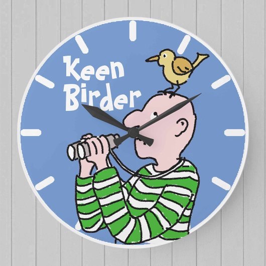 Cartoon Vogel Waarnemer & Vogel Grote Klok