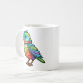 Cartoon vogelillustratie koffiemok (Voorkant links)
