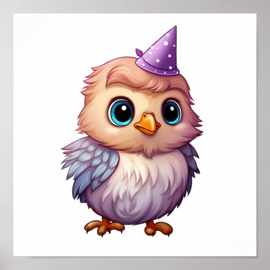 Cartoon vogelillustratie poster (Voorkant)