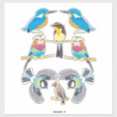 Cartoon Vogels Clip art dierlijke natuur Sticker (Vel)