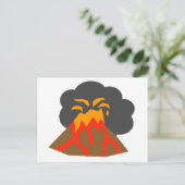 Cartoon Volcano Erupting Lava and Smoking Briefkaart (Staand voorkant)