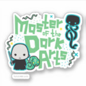 Cartoon Voldemort - Master of the Dark Arts Sticker (Voorkant)