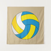 Cartoon Volleybal Wandkleed (Voorkant (horizontaal))