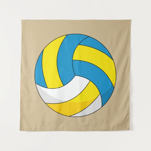 Cartoon Volleybal Wandkleed (Voorkant)