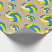Cartoon Volleyball Ball Cadeaupapier (Hoek)