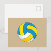 Cartoon Volleyball Ball Feestdagenkaart (Voorkant / Achterkant)