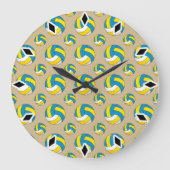 Cartoon Volleyball Ball Grote Klok (Voorkant)