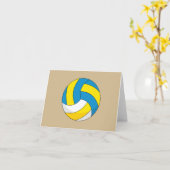 Cartoon Volleyball Ball Kaart (Gele Bloem)