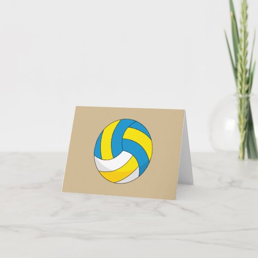 Cartoon Volleyball Ball Kaart (Voorkant)