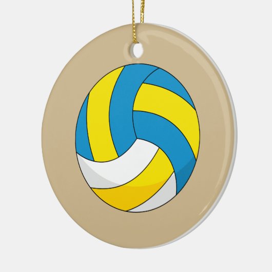 Cartoon Volleyball Ball Keramisch Ornament (Links)