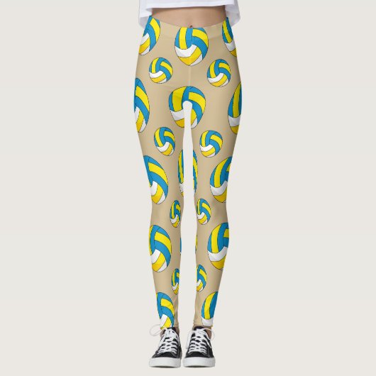 Cartoon Volleyball Ball Leggings (Voorkant)