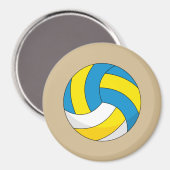 Cartoon Volleyball Ball Magneet (Voorkant / Achterkant)