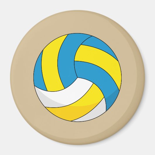 Cartoon Volleyball Ball Magneet (Voorkant)