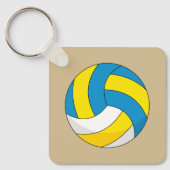 Cartoon Volleyball Ball Sleutelhanger (Voorkant)