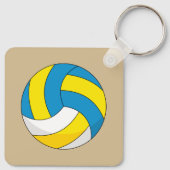 Cartoon Volleyball Ball Sleutelhanger (Achterkant)