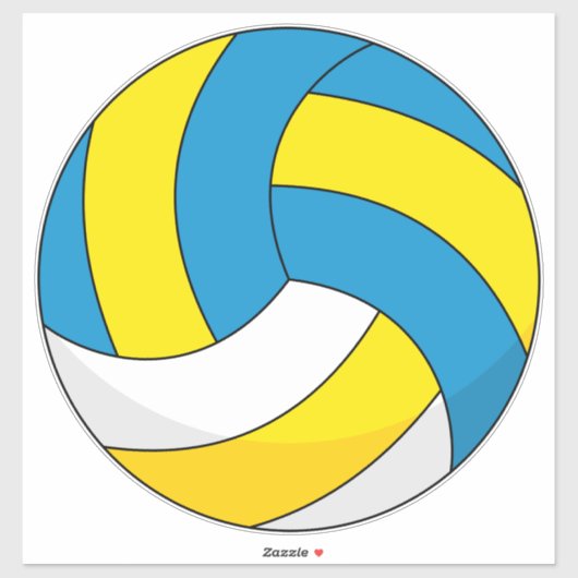 Cartoon Volleyball Ball Sticker (Vel)