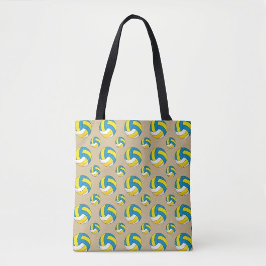 Cartoon Volleyball Ball Tote Bag (Voorkant)