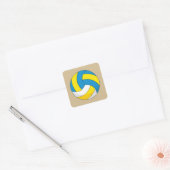 Cartoon Volleyball Ball Vierkante Sticker (Envelop)