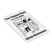 Cartoon voor autoonderhoud en reparatie magneet (Rechterzijde)