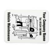 Cartoon voor autoonderhoud en reparatie magneet (Horizontaal)