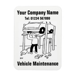 Cartoon voor autoonderhoud en reparatie magneet