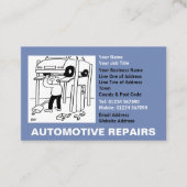 Cartoon voor autoreparatie visitekaartje (Voorkant)