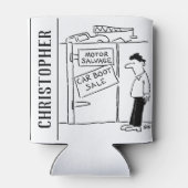 Cartoon voor autowrakken blikjeskoeler (Achterkant)