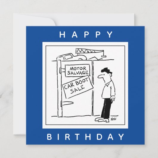 Cartoon voor autowrakken kaart (Voorkant)