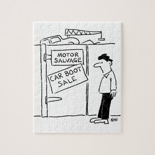 Cartoon voor autowrakken legpuzzel (Verticaal)