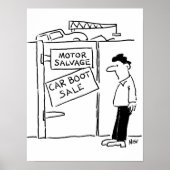 Cartoon voor autowrakken poster (Voorkant)
